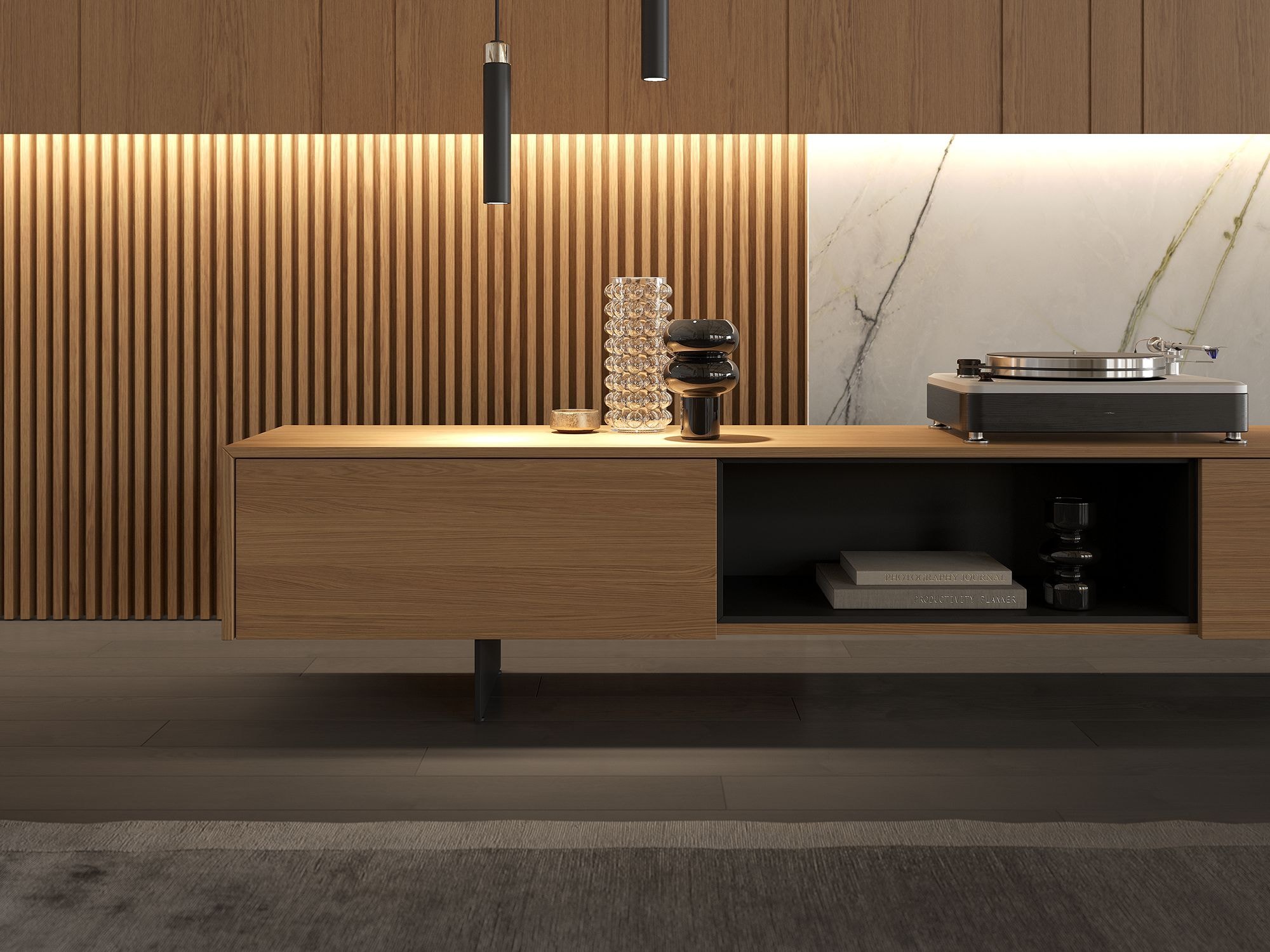 Delta Type 2 stand in oak veneer Delta Type 2 stand in oak veneer